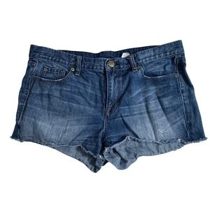 J.‎ Crew Denim Shorts Raw Hem Distressed Blue Wash Casual Summer Size 31